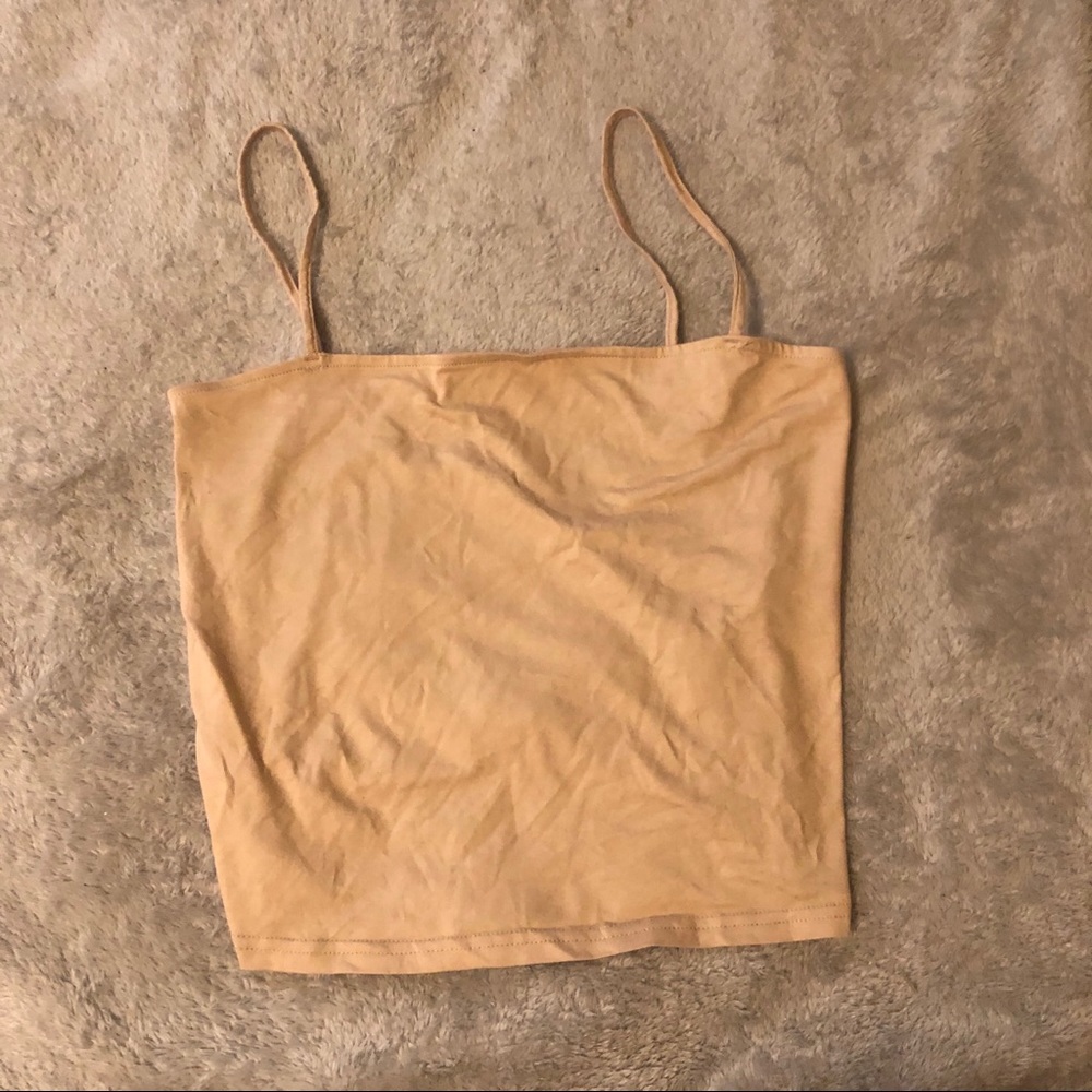 tan cropped cami